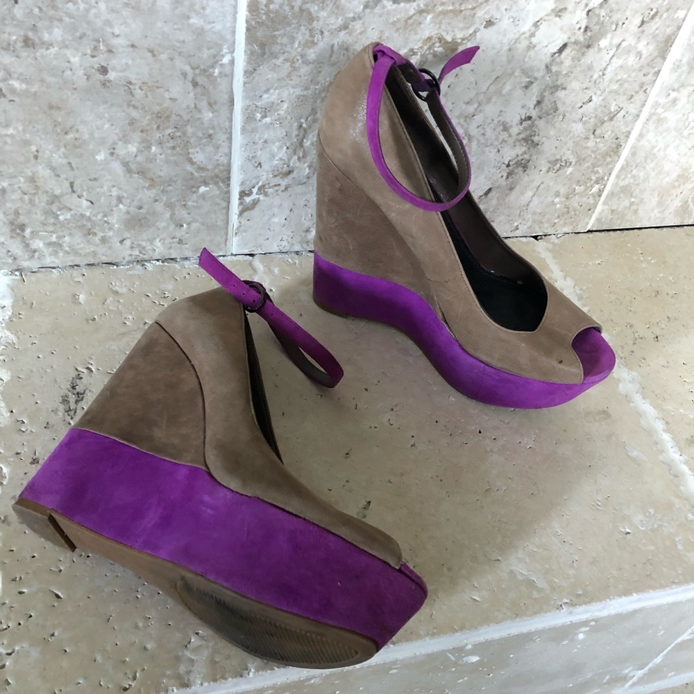 Jessica Simpson Color block Ankle Wedges Heels